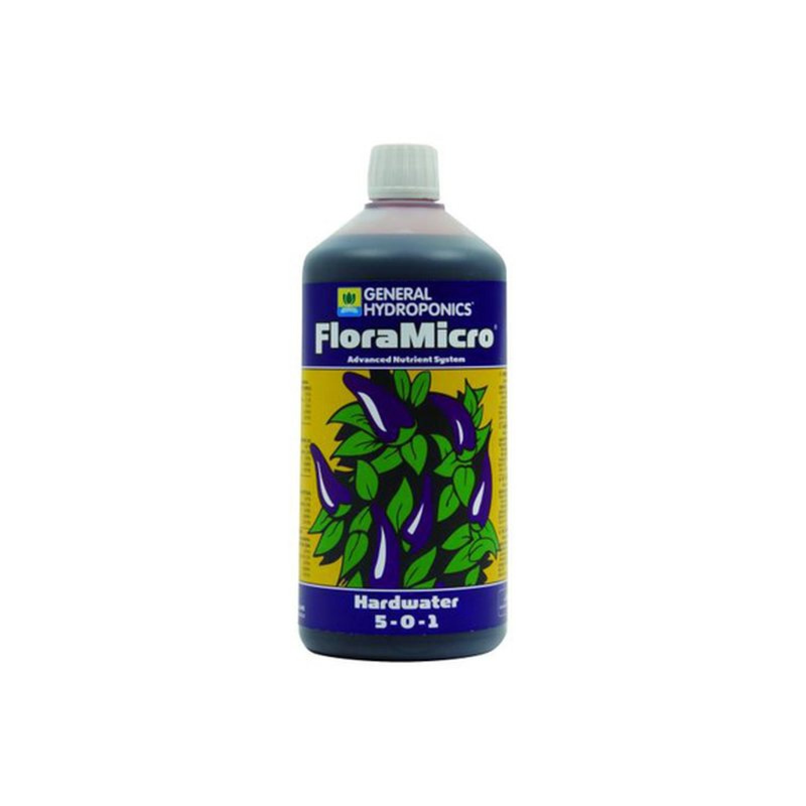 General Hydroponics FloraMicro 1 Litre - Engrais De Base Pour Culture Hydroponique, Terre Et Hors-Sol - Nutrition Complète Pour Plantes